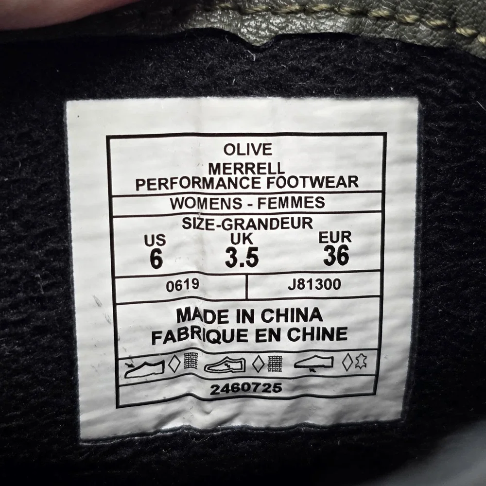 Merrell Holly Boots‎ Womens 6 Olive Green Quilted Waterproof Winter Rain Booties